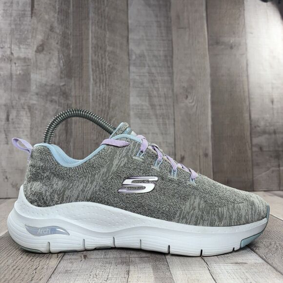 Skechers GO WALK Arch Fit 2.0 Womens Size 7 Running Shoes Sneakers Charcoal Gray - Picture 7 of 12